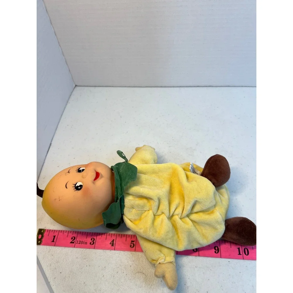 Vintage Small Small World Fruit Babies Larry Lemon Plush Toy 1970s Yellow 10